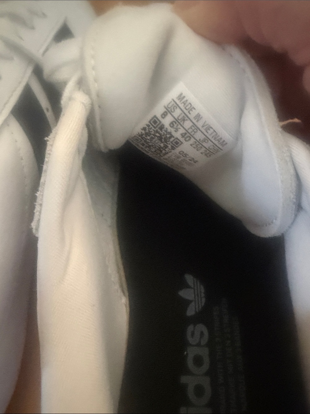 adidas White Sneakers with Black Three-Stripes - Picture 5 of 5